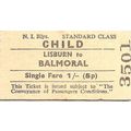 Northern Ireland Railways Edmondson Ticket - Li...