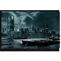 HOUSES OF PARLIAMENT, LONDON Night scene early ...