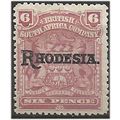Rhodesia 1909 SG106 6d Reddish-Pink Mounted Min...