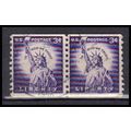 Used 1057 3c Statue of Liberty Fine Pair KA5930