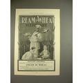 1902 Cream of Wheat Cereal Ad w/ Rastus!