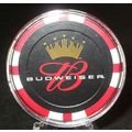 Budweiser Beer POKER CHIP Golf Ball Marker - Red