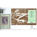 fdc benham silk first day cover prestige bookle...