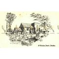 St Nicholas Church, Bramber, Sussex, Pen & Ink ...