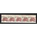 1898Ab 4c Stagecoach Fine MNH Dry Gum PNC 5/5 L...