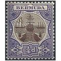 Bermuda 1908 SG34 1/4d Brown & Violet.Mounted Mint