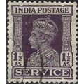 INDIA, King George VI Service, blue-violet 1942, 1½Anna, #3