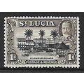 ST LUCIA 1936 1 d BLACK AND BROWN SG 114 M MINT