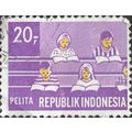 INDONESIA, Children in school, violet 1969, 20R...