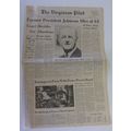 PRESIDENT JOHNSON DIES at 64 .. The Virginian P...