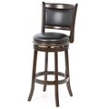 Cappuccino 29-inch Swivel Barstool with Faux Le...