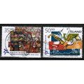 1999 Iceland - Sc# 892-893 used - Reykjavik Cul...
