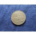 1983 CYPRUS 20 CENTS COIN. ( Pied Weatear )