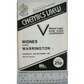 1981 programme Widnes v. Warrington
