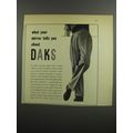 1953 DAKS Trousers Ad - What your mirror tells you about DAKS