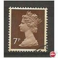 X874 7p Purple-Brown (2 bands).Fine Used.