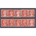 BULK STOCK.(1st) Bright Orange-Red x 10.Type Un...