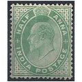 India 1902 SG121 1/2a Yellow-Green Mounted Mint ..