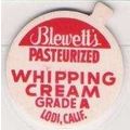CA Lodi Milk Bottle Cap Name/Subject: Blewett's...