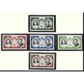 Monaco Stamps Scott #366 To 370, Mint Never Hinged