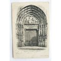 1905 postcard Senlis, France Cathedral Doorway