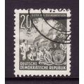 GERMANY EAST 1953 20pf GREEN SG E128 FINE USED#