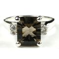 Smoky Quartz, 925 Sterling Silver Ring, SR221