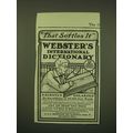 1902 Webster's International Dictionary Ad - Th...