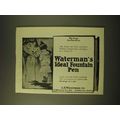 1902 Waterman's Ideal Fountain Pen Ad - My Lady...