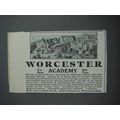 1913 Worcester Academy Ad - 80th Year