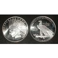 1 - 1 oz. Silver Round Indian Head - Eagle Silv...