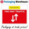 VE284 TWO WAY TRAFFIC ARROWS LOGO SIGN CHOICE P...