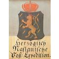 Posthausschild Nassau 1850 Post Office Sign Ger...