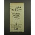 1952 LAV Venezuelan Airline Ad - Enjoy the speed, comfort of Luxury LAV Flights