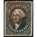 17, Used 12¢ VF With a Red Grid Cancel SCV $290...