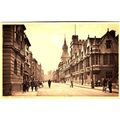 Vintage B&W Postcard - High Street Oxford