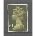 GREAT BRITAIN 1977 SG 1026 £1 YELLOW GREEN FINE...