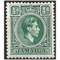 Jamaica 1938 SG121 1/2d Blue-Green Mounted Mint...