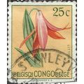 BELGIAN CONGO, FLOWER, Littonia lindenii, orange 1952, 29mm, #3