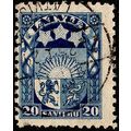 Latvia 1923 Rising Sun 20s Used. Stamp.