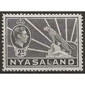 Nyasaland 1937 SG133 2d Grey Light Mounted Mint .
