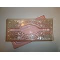 Vintage Mid Century Tissue Holder Pink Bottom w...