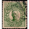 Sverige Sweden 1911 King Gustaf V 5ore Used Stamp