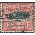 TOGA, (TONGA), Breadfruit, red 1897, 1d