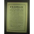 1908 Franklin Model H Touring Car Ad - Excessiv...