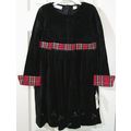 NWT Charter Club Girl's Black Velvet with Red P...