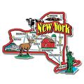 New York Jumbo State Map Fridge Magnet