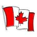 Canadian Flag Fridge Magnet