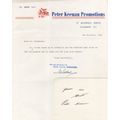 Peter Keenan Scottish Boxer 1965 Hand Signed Le...
