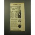 1959 Wente Table Wines Advertisement